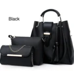 Elegant 3-Piece Women’s Handbag Set – Shoulder, Crossbody & Clutch
