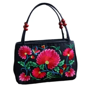 Ethnic Embroidered Canvas Handbag for Women