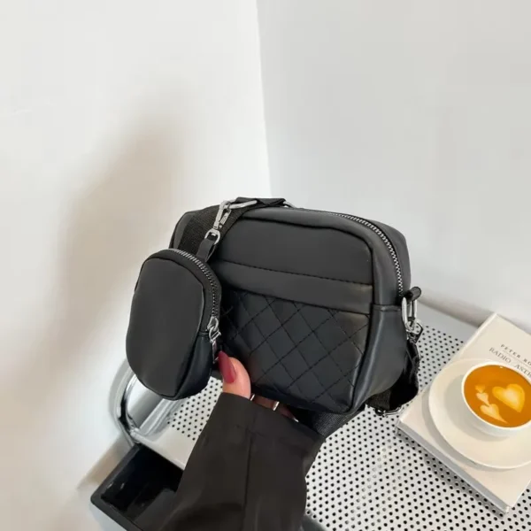 Stylish Girls Convertible Crossbody Bag – Waterproof PU Leather Shoulder Handbag with Mini Purse