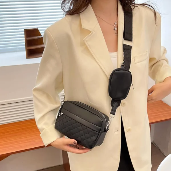 Stylish Girls Convertible Crossbody Bag – Waterproof PU Leather Shoulder Handbag with Mini Purse