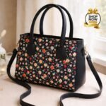 Women’s Floral Print Shoulder Bag with Detachable Strap